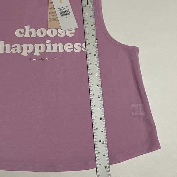 Spiritual Gangster Cropped Muscle Tank Size Small Choose Happiness Lavender NWT - Picture 13 of 16